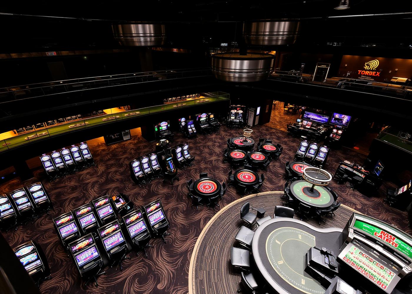 Casino floor seen from above